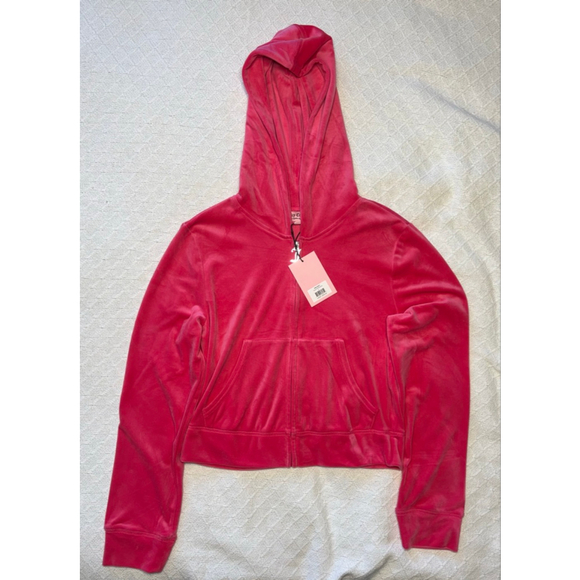 NWT Juicy Couture Bling Track Suit Color "Pink Party" Hot Size Large Y2K Glam! - Picture 2 of 9